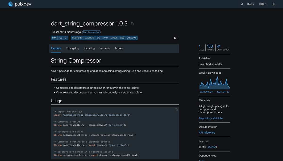 String Compresser (Dart/Flutter)