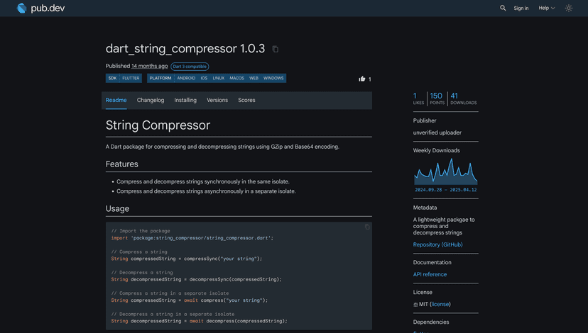 String Compresser (Dart/Flutter)